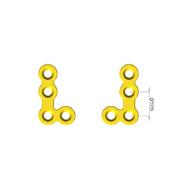Titanium 2.0mm L-shaped Maxillofacial Plates with CE Certificate