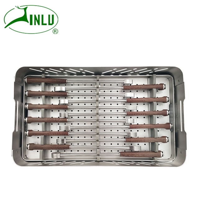 Spinal Products Lumbar PEEK Cage instrument kit for Orthopedic Implant with CE