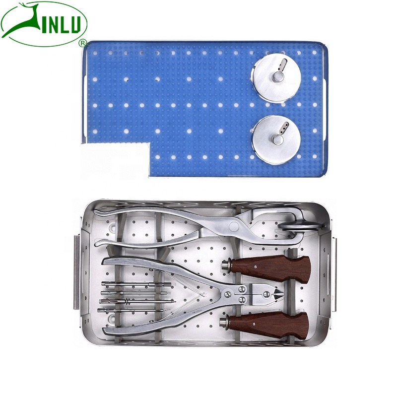 Manufacturer Jinlu Medical Orthopedic implants spinal series titanium Mesh instrument kit for skull of pure titanium