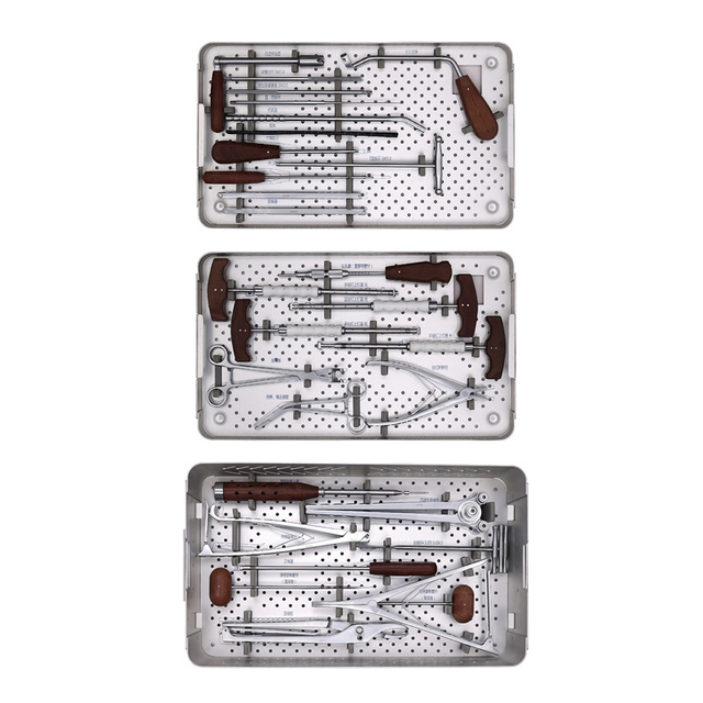 Manufacturer Spinal Products Pedicle Screw instrument kit for Spine Fixation with High Quality