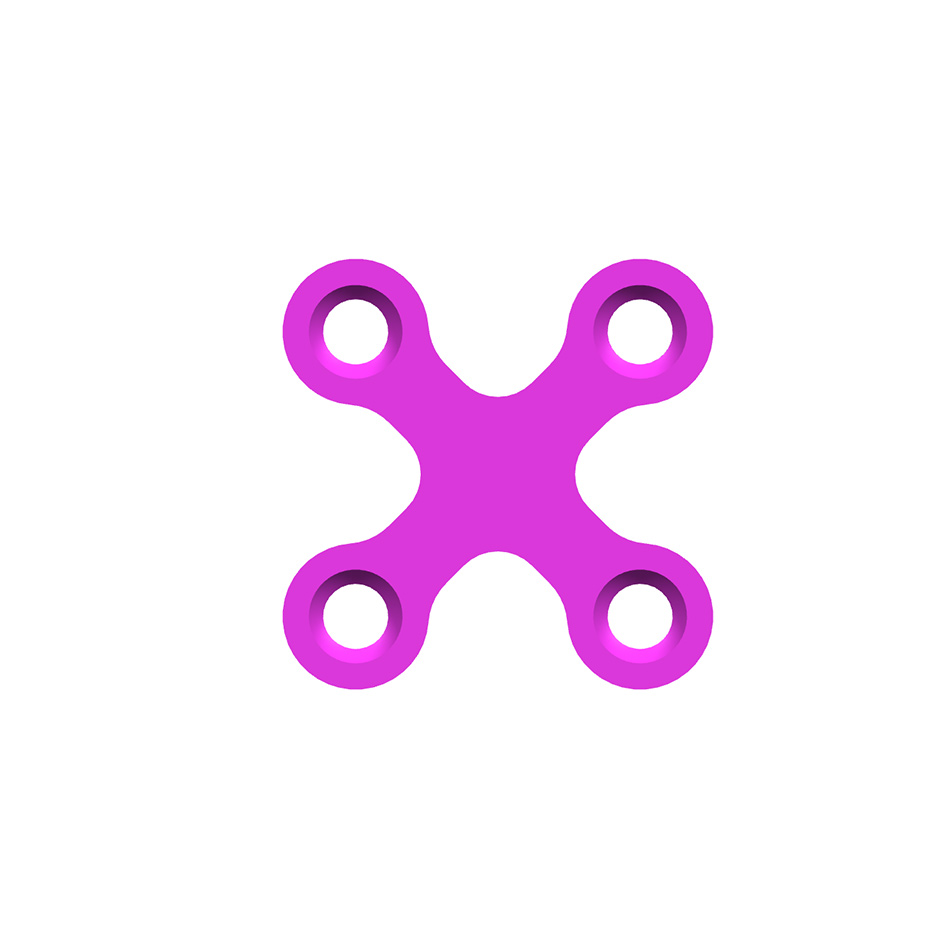 Titanium Maxillofacial Plate X-shaped Plate of Thickness 0.6mm （Pure Titanium）