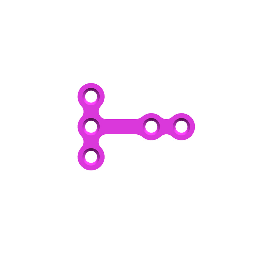 Titanium Maxillofacial Plate T-Shaped Plate Thickness 0.6mm （Pure Titanium）